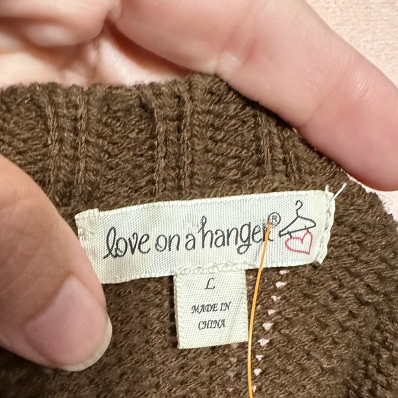 Faux Fur Brown Feathery Vest with Sweater Back. - Picture 8 of 12